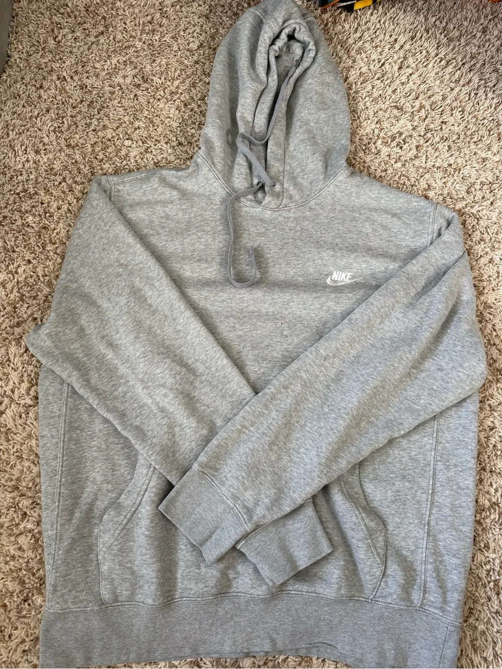 Nike Gray Pullover Hoodie with White Logo